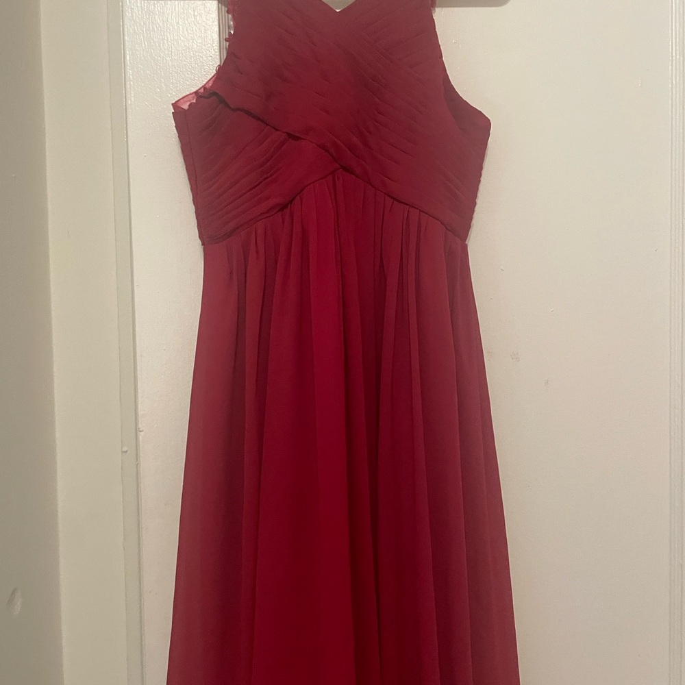 Red/maroon dress bridesmaids dress